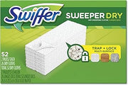 Swiffer Sweeper Dry Cloth Refills, White, 52 Refills Per Box, Carton of 3 Boxes