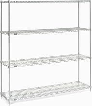 Nexel Chrome Wire Shelving, 72" W X 24" D x 74" H