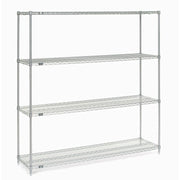 Chrome Wire Shelving by Nexel – 72" W x 18" D x 74" H, Alloy Steel, Chrome, Model 188426