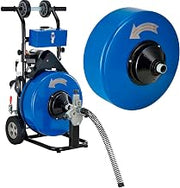 Global Industrial Drain Cleaner For 4-9" Pipe w/5/8" & 3/4" x 100' Cables & Drums