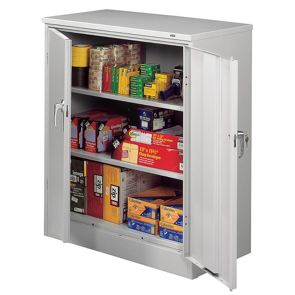 Counter Height Cabinet by Tennsco – Alloy Steel, Model 2442LGY