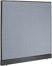 Global Industrial Electric Office Partition Panel, 60.25 Inch Width x 46 Inch Height, Blue, 1 Piece, Build Your Own Office Layout System