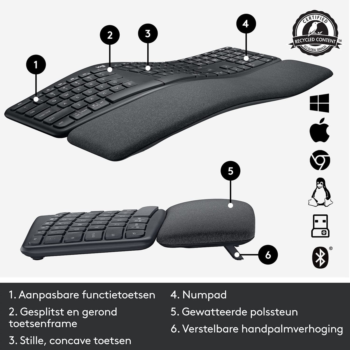 Ergo K860 - Graphite - FRA by Logitech – Model 920-010104-cr