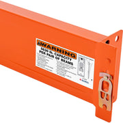Global Industrial Unslotted Pallet Rack Beam – 120" L x 5-1/2"H, 5630 lbs Capacity, Set of 2