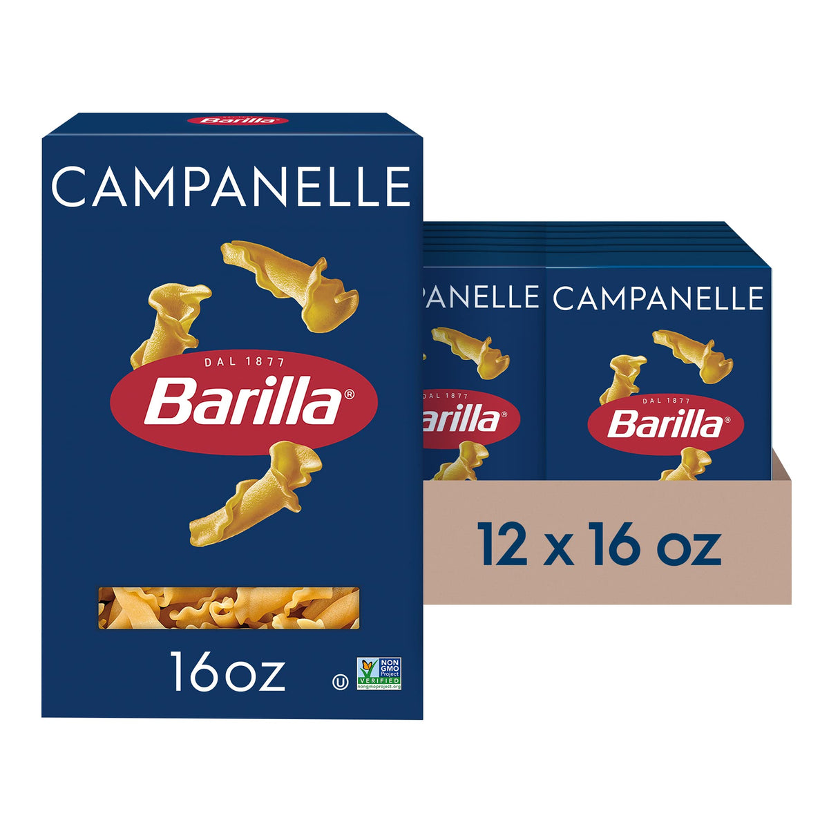 Campanelle Pasta by Barilla – 16 Ounce (Pack of 12), Pack of 12, Model 1000010548