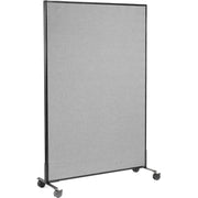 48-1/4"W x 99" H Mobile Office Partition Panel by Global Industrial – Alloy Steel, Grey, Model 695789MGY