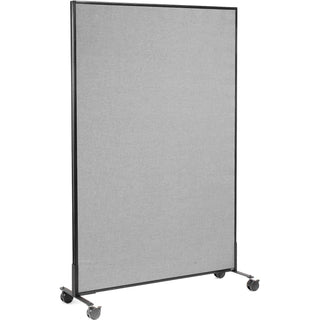 48-1/4"W x 99" H Mobile Office Partition Panel by Global Industrial – Alloy Steel, Grey, Model 695789MGY