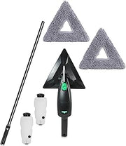 UNGER Commercial Microfiber Cleaning Kit - Stingray 5 ft Refillable Microfiber Cleaning Kit for Indoor Glass and Surfaces - SRKB5
