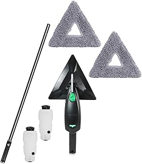 UNGER Commercial Microfiber Cleaning Kit - Stingray 5 ft Refillable Microfiber Cleaning Kit for Indoor Glass and Surfaces - SRKB5