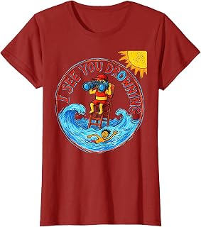 Life Guard I See You Drowning Graphic Design T-Shirt