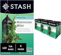 Stash Tea Moroccan Mint Green Tea - Caffeinated, Non-GMO Project Verified Premium Tea with No Artificial Ingredients, 20 Count (Pack of 6) - 120 Bags Total