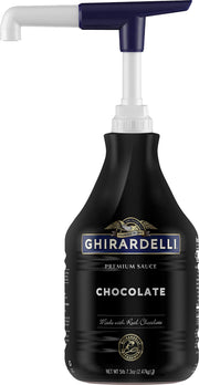 Black Label Chocolate Sauce 87.3 Ounce Bottle with Ghirardelli Stamped Barista Spoon & Pump – 87.3 Ounce (Pack of 1)