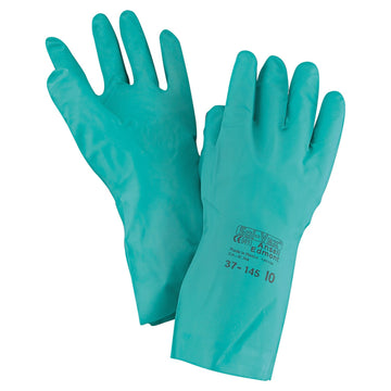 Sol-Vex Unsupported Nitrile Gloves by Ansell – Size 10, Nitrile, Green, Pack of 12, Model 37-145-10