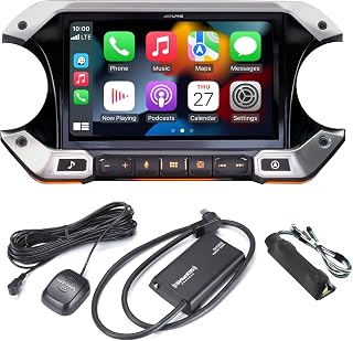 Alpine JL Wrangler i509-WRA-JL 9-inch Weather-Resistant Digital Media Receiver with CarPlay Android Auto Premium Audio Intergration and Sirius Tuner Bundle