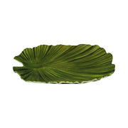 Medium Palm Leaf Plate by Elite Global Solutions – 11", Melamine, Design Green, Pack of 6, Model D1110PL-DG