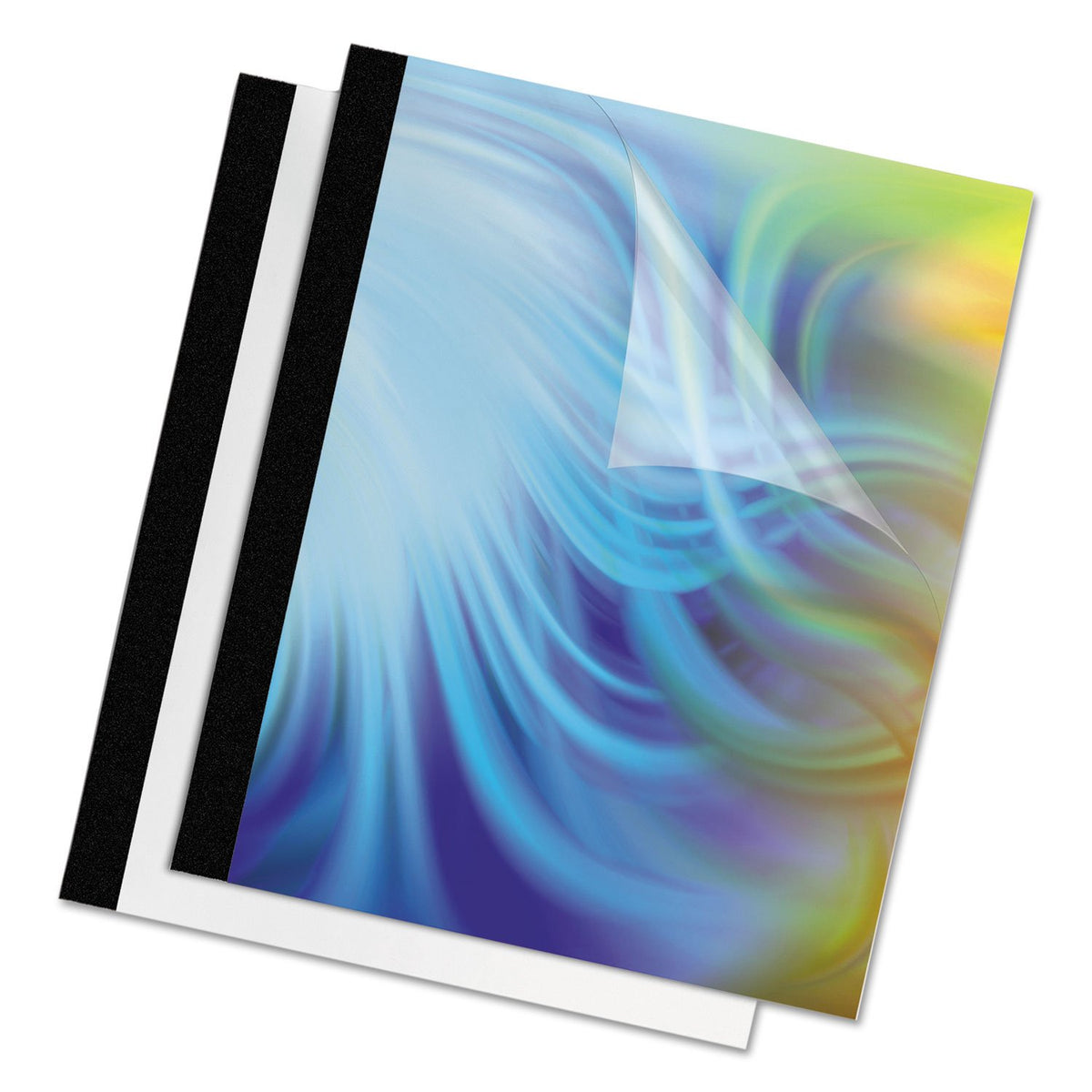 Fellowes 100 Pack / 1/8", 10Pk, Black / Clear Binding Covers