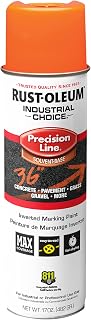 17 Oz. Rust-Oleum 203027V Industrial Choice Fluorescent Orange M1600 System SB Precision Line Marking Paint