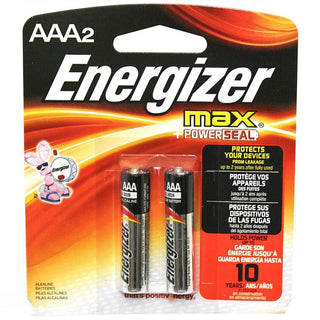 Max Alkaline Batteries AAA 2 Each by Energizer – Model EVEE92BP2