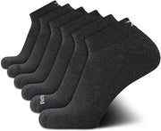 Reebok Mens Quarter Socks Arch Support Performance Cushioned Socks, 6 Pack