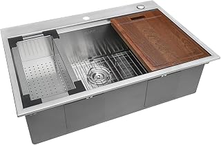Ruvati 30x22-in 16-Gauge Workstation Drop-in Kitchen Sink - RVH8030