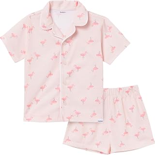 Gerber Baby & Toddlers Girls 2 Piece Coat Style Pajama Short Set