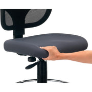 Armless Mesh Drafting Stool by Global Industrial – 16.5"H x 17.75"W, Plastic, Grey, Model A2813TMIX-GY