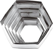 PADERNO World Cuisine Hexagon Dough Cutters, 6-Piece Set
