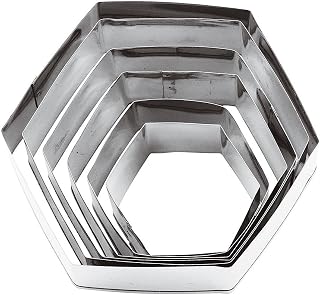 PADERNO World Cuisine Hexagon Dough Cutters, 6-Piece Set