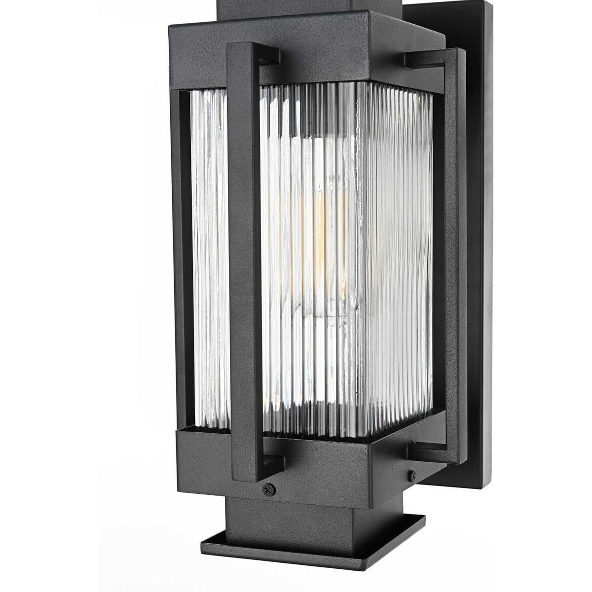 Harlan One Light Outdoor Wall Sconce Black by Lighting Design – Iron, Black