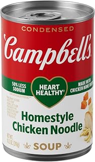 Campbell's Condensed Heart Healthy Homestyle Chicken Noodle Soup, 10.5 Oz