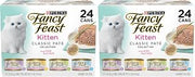 Fancy Feast Purina Tender Ocean Whitefish,Turkey,Chicken and Salmon Feasts Wet Kitten Food Variety Pack - 3 oz. Boxes,(Pack of 48)