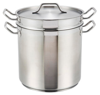 12 qt Stainless Steel Double Boiler with Cover by Winco – 12 Quart, stainless_steel, Stainless Steel, Model SSDB-12