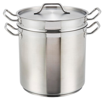 12 qt Stainless Steel Double Boiler with Cover by Winco – 12 Quart, stainless_steel, Stainless Steel, Model SSDB-12