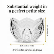 Godinger Shannon Crystal Square Bowl, Clear Glass, 5.5 Inch