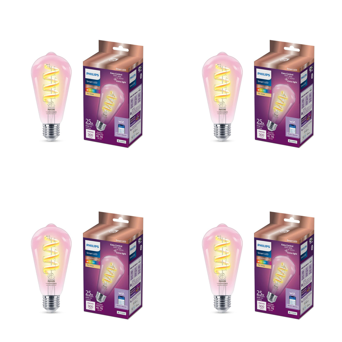 PHILIPS ST19 / Multicolor + Tunable White / 1 LED Bulbs