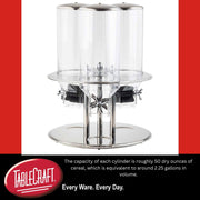 Tablecraft Triple Dispenser / Silver / 2.25 gallons Food Dispensers