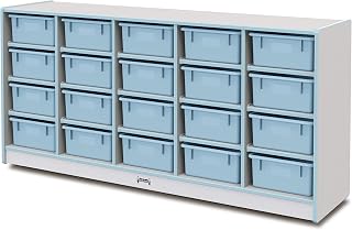 Jonti-Craft Rainbow Accents 4021JCWW131 20 Tub Mobile Storage - with Tubs - Coastal Blue