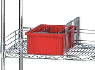 QUANTUM STORAGE SYSTEMS SL18 Side Ledge for 18' Deep Wire Shelving Units, Chrome Finish, 1' Width x 18' Length x 4' Height