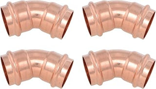 SharkBite 1-1/4 x 1-1/4 Inch 45 Degree Elbow, Copper Press Plumbing Fitting, Pack of 4, UPR0535X4