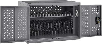 Global Industrial Charging Cabinet for Chromebooks Laptops and iPad Tablets, 16-Device, Gray, Assembled