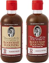 Demitri's Chilies & Peppers and Classic Recipe Bloody Mary Seasoning, 2Pack | Natural Bloody Mary Drink Mixers for Every Heat Preference, Just Add Tomato Juice for Cocktails, Gluten Free, 8oz Bottle each