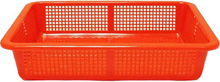 Thunder Group PLFB005 Colander/Basket, 14-1/4" x 11-1/4", Rectangular, Perforated, Durable, Stackable, Plastic, Blue