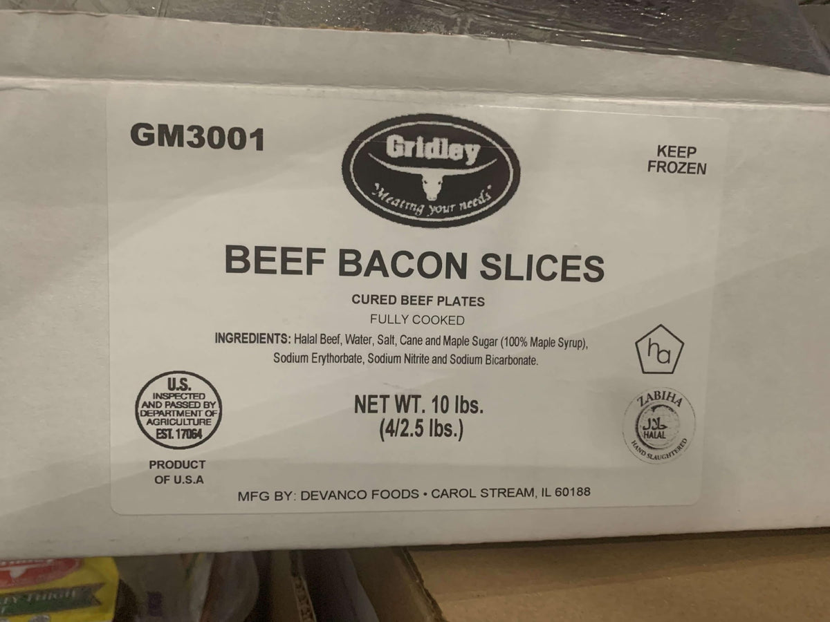 Foods Sliced Halal Beef Bacon by Devanco – 2.5 pound