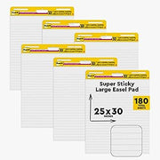 Post-it Super Sticky Easel Pad, 25 x 30 in, White Lined, 6 Pads