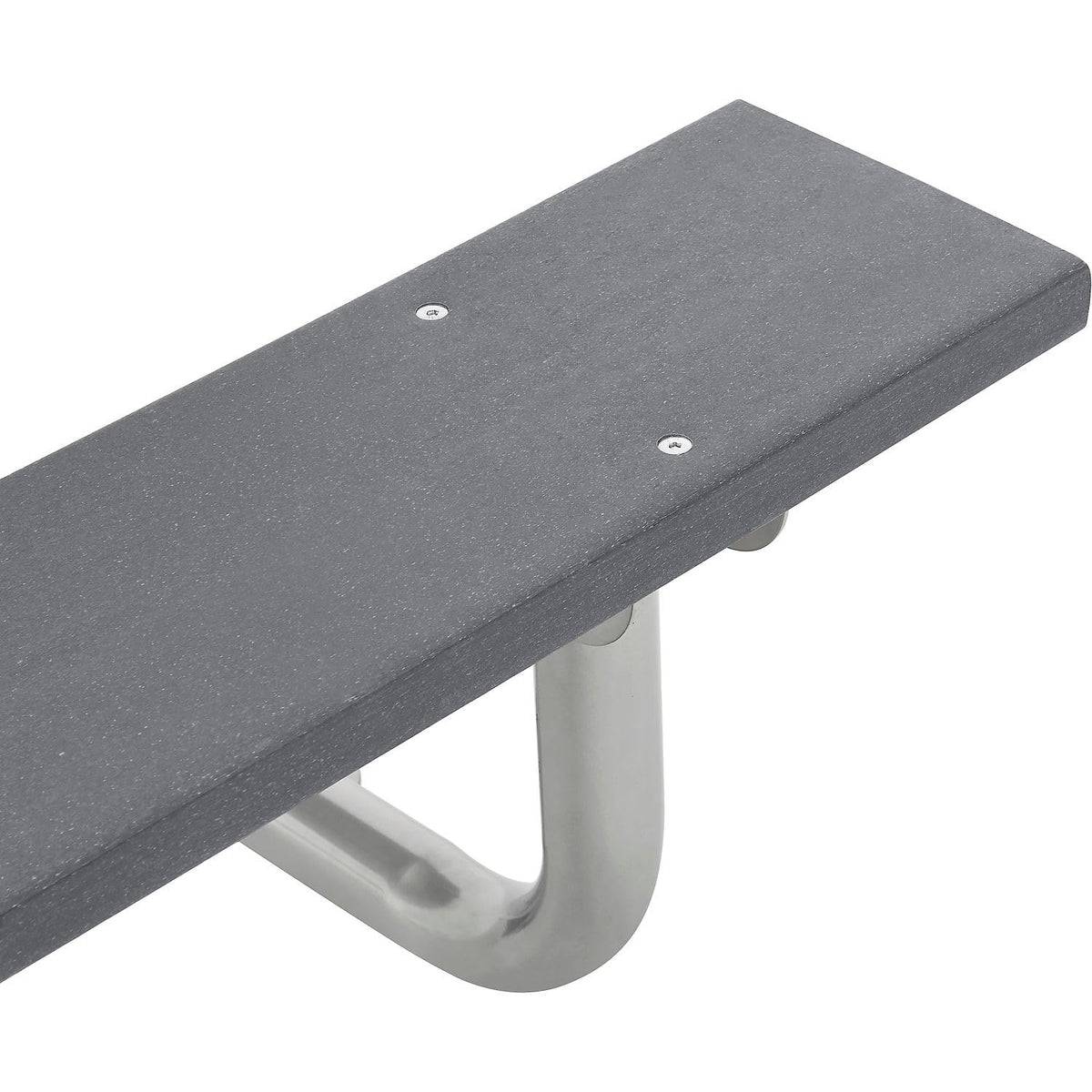 6' Rectangular Outdoor Picnic Table by Global Industrial – 74.25 inches x 30.25 inches x 18.7 inches, Recycled Plastic & Steel, Grey, Model 271670GY