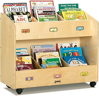 Jonti-Craft 5368JC Mobile 6-Section Book Organizer - Kids Bookshelf & Storage