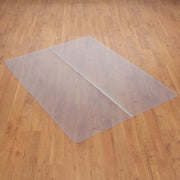 Chair Mat for Hard Floor by ALECO – 46"W x 60"L. 1/10" thick, Vinyl, Clear, Model 130221