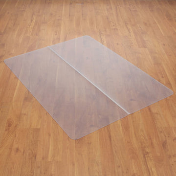 Chair Mat for Hard Floor by ALECO – 46"W x 60"L. 1/10" thick, Vinyl, Clear, Model 130221