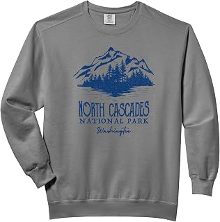 North Cascades National Park Mountain Design Comfort Colors Adult Sweatshirt