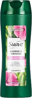 Suave Bamboo & Hibiscus Volumizing Shampoo, for Fine and Flat Hair, Salon Proven System for Boosting Hair Volume and Body, 12.6 Fl Oz (Pack of 6)